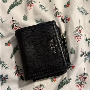 Kate Spade Black Leather Compact Wallet